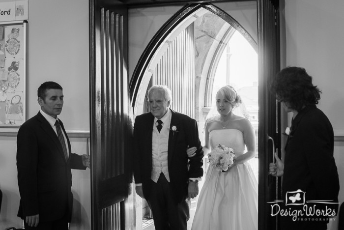 mount juliet wedding bride and father