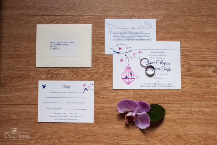 castleknock hotel wedding invitations