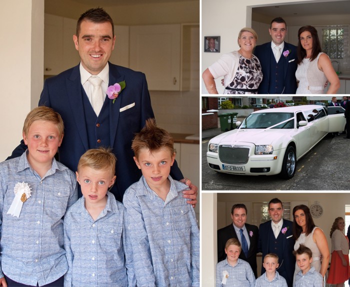 skerries wedding groom family limo