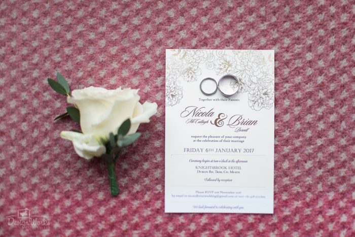 knightsbrook hotel wedding invitation